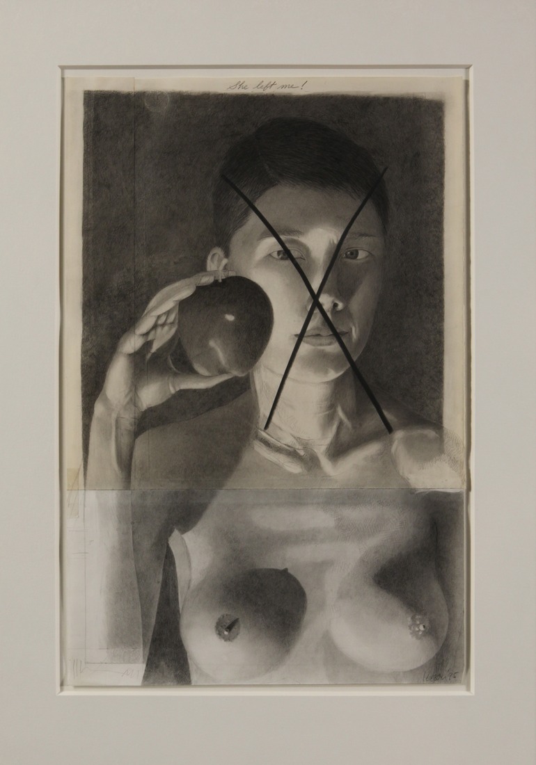 “She Left Me,” 1995, Graphite on paper, 21.25”X14”