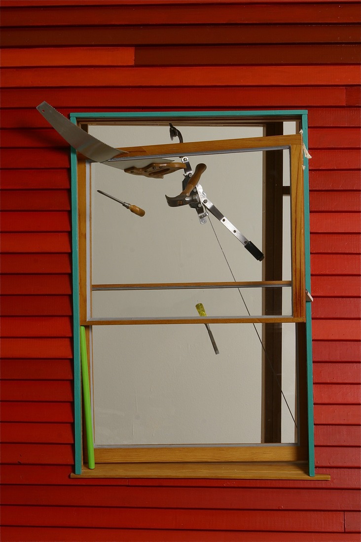 “Repair,” (Front), 1985, Remodeled 2012, Mixed Media, Detail